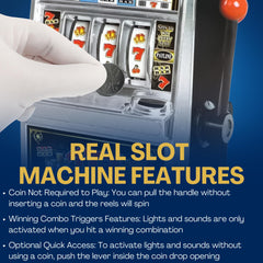 Liberty Imports Lucky Sevens coin slot accepts global coins for travel-friendly play