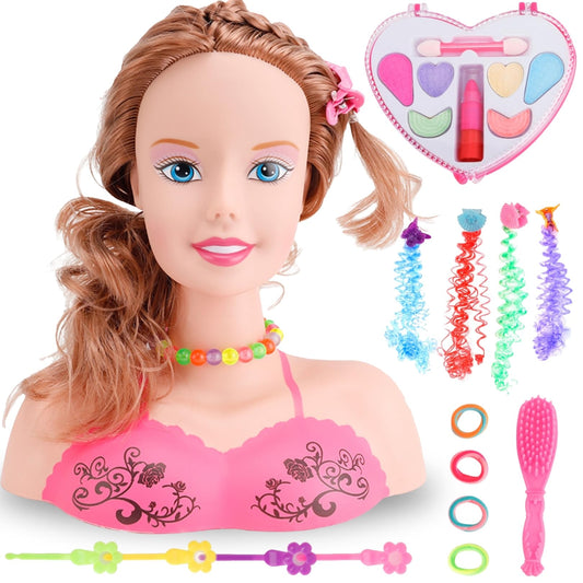 Liberty Imports makeup hair-styling doll head kit sparks creative pretend play