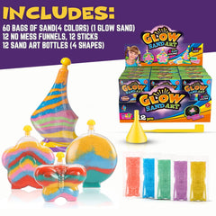 Liberty Imports sand art kit creative designs for unique glow-in-the-dark art