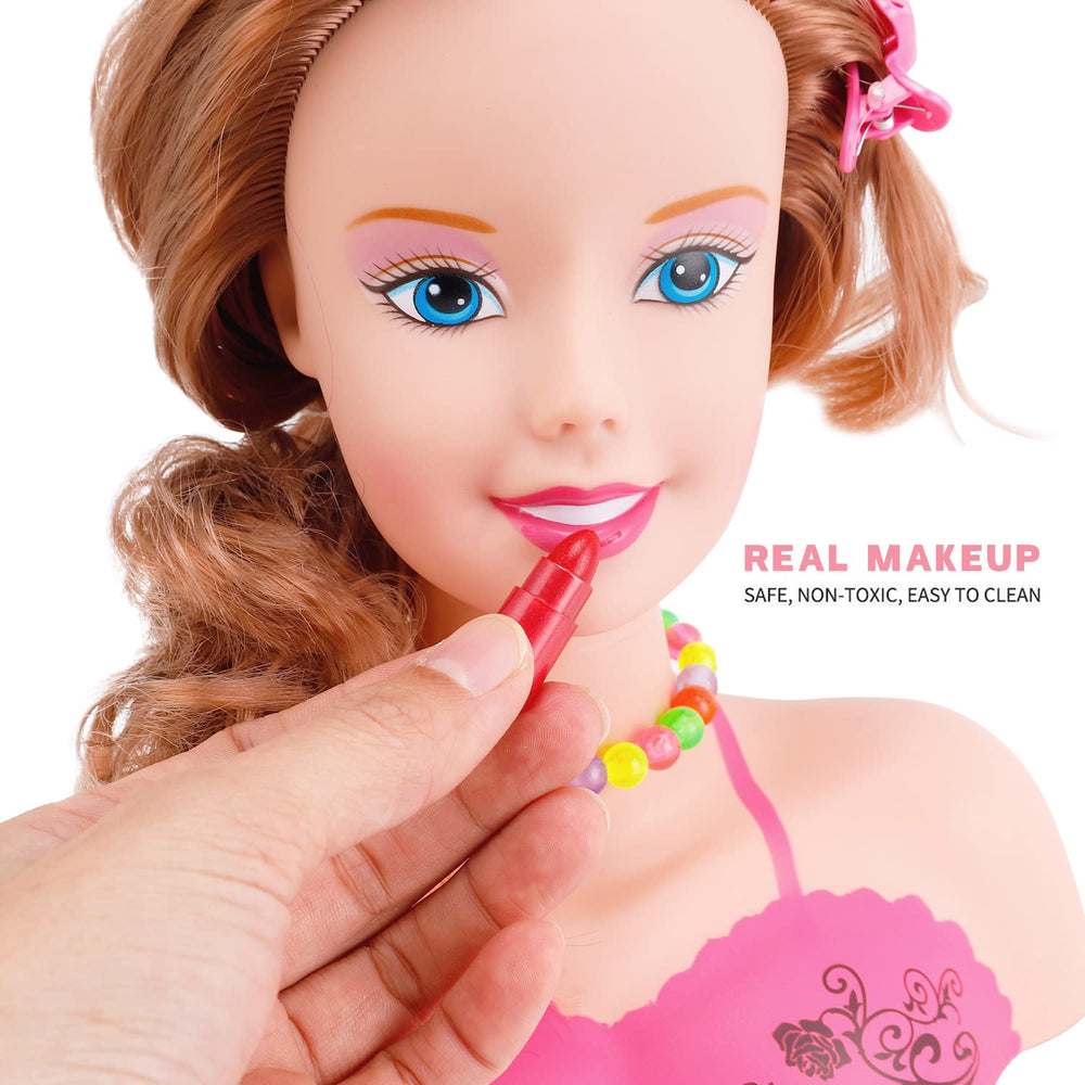 Liberty Imports soft hair doll head for easy styling and combing