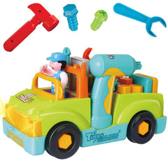 Liberty Imports toddler tool set truck front view enhances imaginative play and fine motor skills