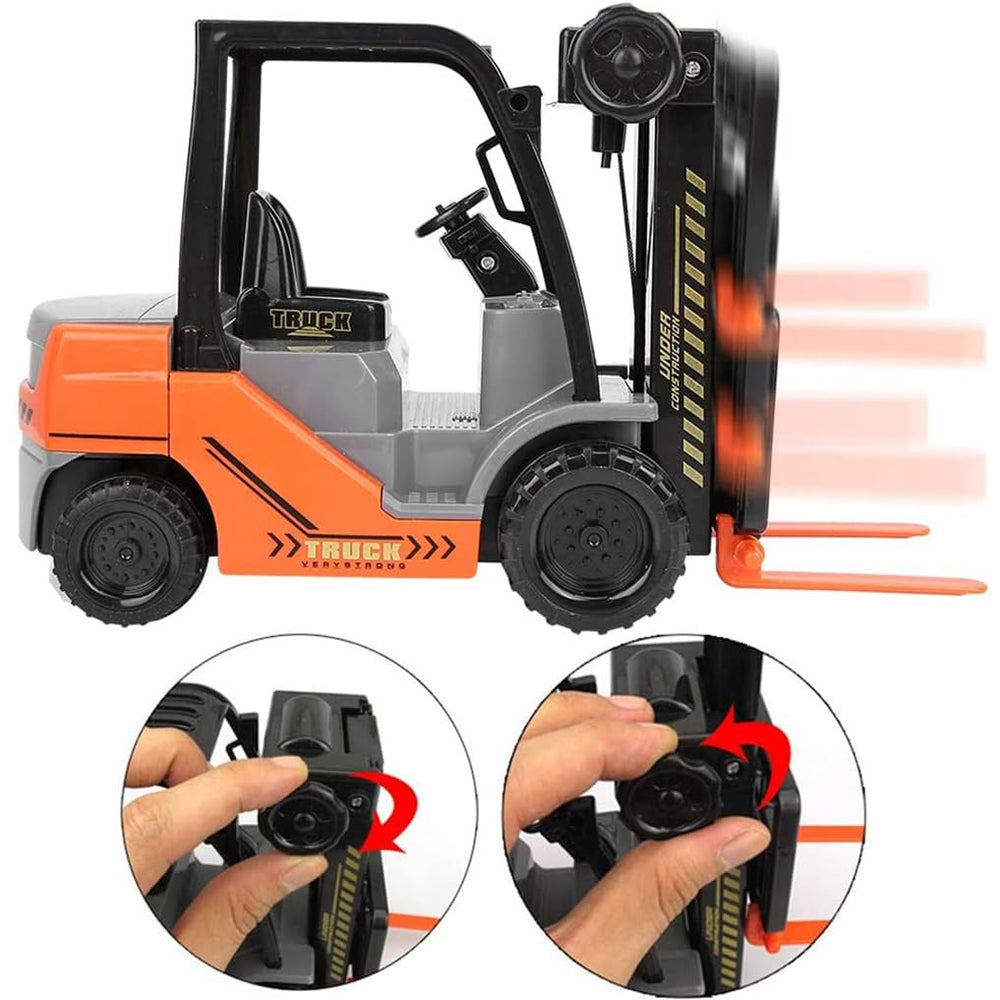 Liberty Imports Toy Forklift Truck with manual lifting control in use