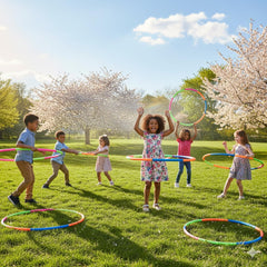 Hollow tubes of Liberty Imports Toy Hoop Bundle with optional sand weight