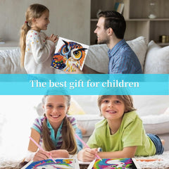 Libfx Diamond Art Kit Canvases with numbered grids guide easy painting.