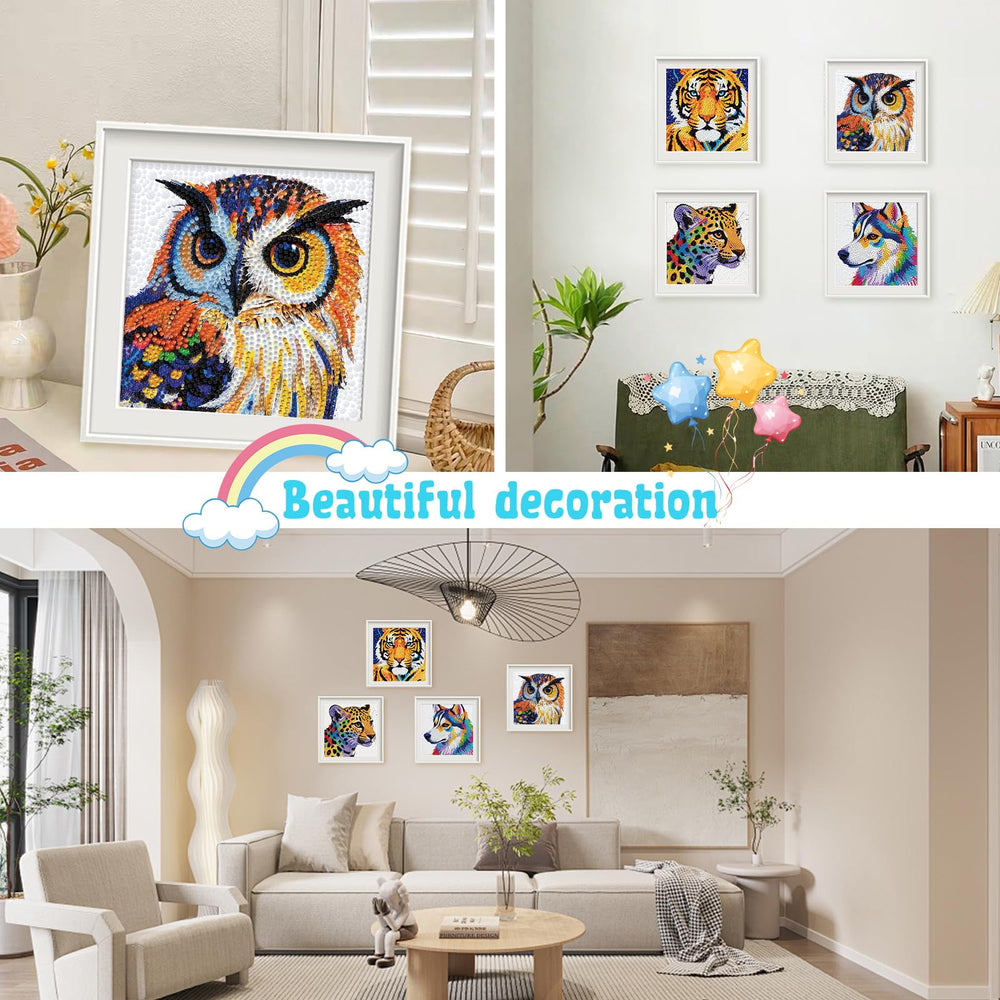 Libfx Diamond Art Kit Dog motif offers beginner-friendly painting experience.