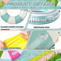 Libima durable PVC pool ring provides sturdy support for lounging during hot summer days.