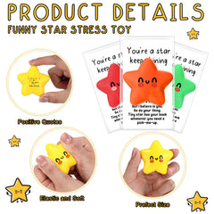 Libima motivational cards with stars paired with stress balls to encourage coworkers