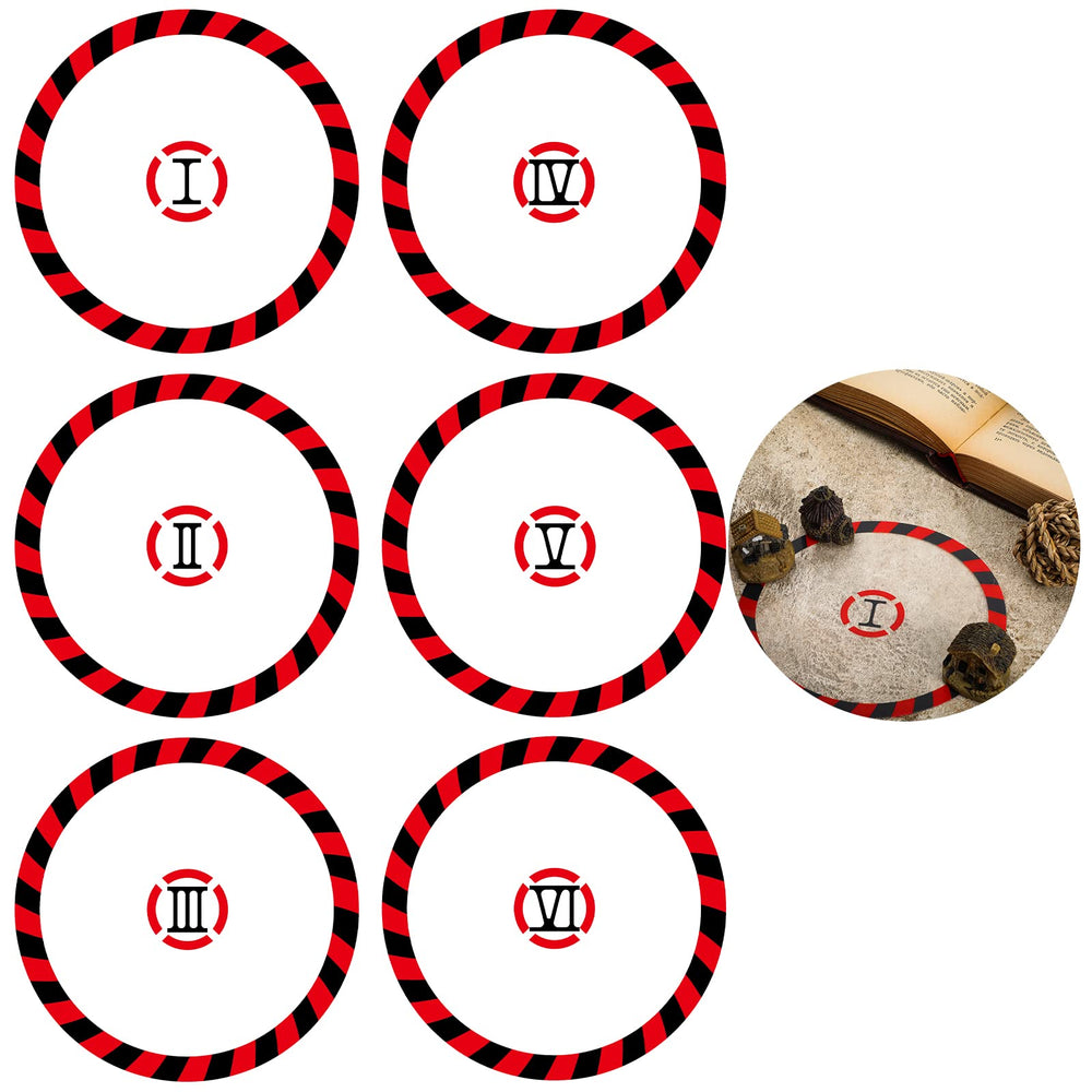 Libima round objective marker showing outer and inner edges for quick terrain alignment