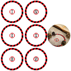 Libima round objective marker showing outer and inner edges for quick terrain alignment