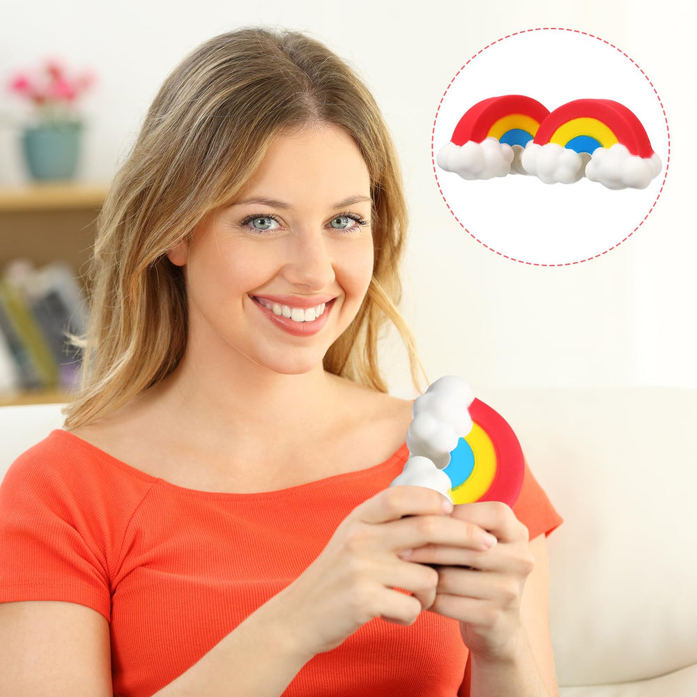 Libima rainbow stress ball centerpiece on office desk vibes