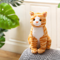 Libima orange cat plush 13-inch size, easy to hug and cuddle.
