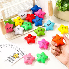 Libima close-up of soft elastic PU star stress ball for durable squeezes