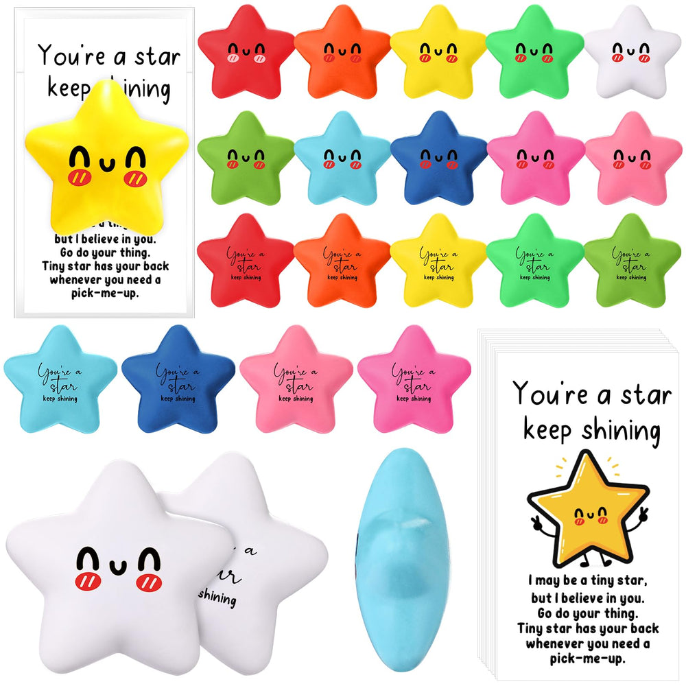 Libima star stress ball set in vivid colors for classroom focus and desk breaks