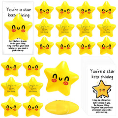 Libima star stress ball in yellow close-up for tactile stress relief