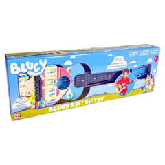 License 2 Play Bluey 21-inch guitar side view, portable toy for pretend play learning