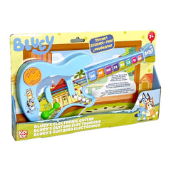 License 2 Play Bluey Music Time guitar front view promotes early rhythm learning and hands-on play