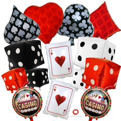 Licidecopai dice and cards casino balloons set adds vibrant Vegas vibe to any party.