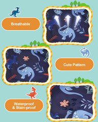 Lictin 3-pocket kids smock blue shown for organized tools during art projects