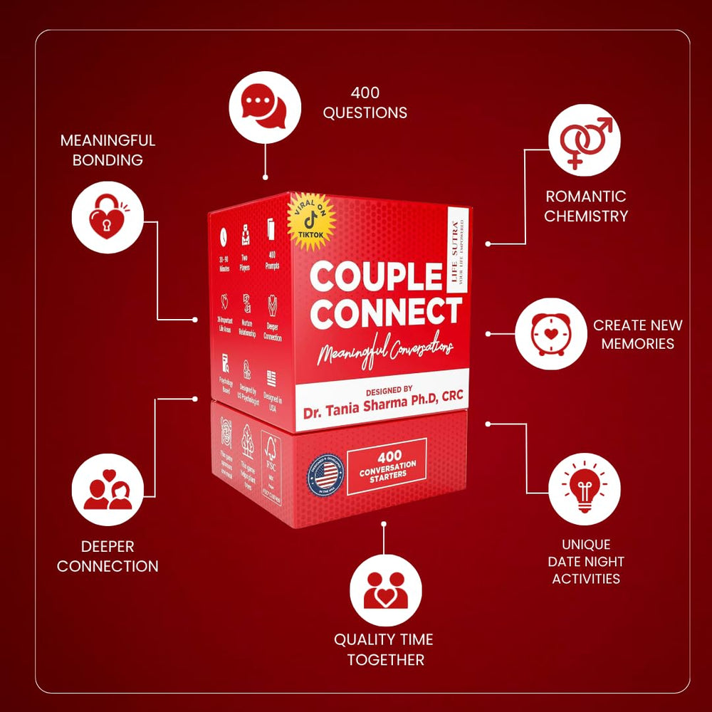 Life Sutra Couple Connect newlywed engagement shot showcases bonding prompts.