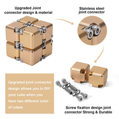 Lifidea Infinity Cube Gold folding action to spark ideas and problem solving.