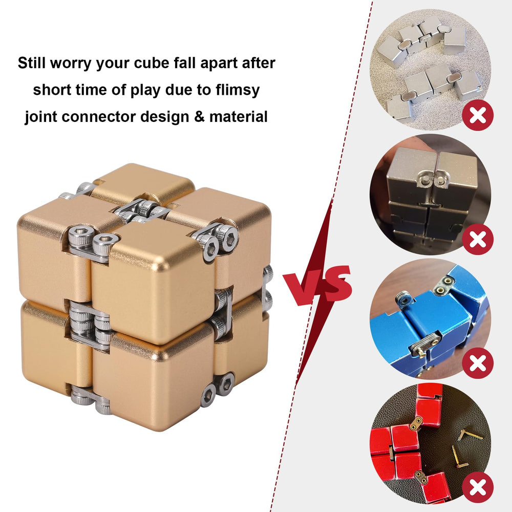Lifidea Infinity Cube Gold tucked in case for portable focus on the go.