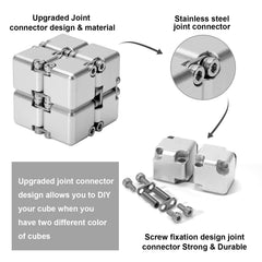 Lifidea Infinity Cube in hand, one-handed fidget toy for focus and stress relief
