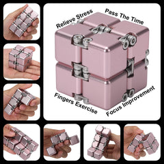 Lifidea Infinity Cube Pink desk setup highlighting a focus-friendly gadget