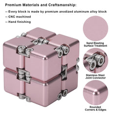 Lifidea Infinity Cube Pink close-up of grinding surface for tactile feedback