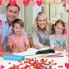 LIGHOON Valentine erasers rainbow design brightens homework and decorate desks.