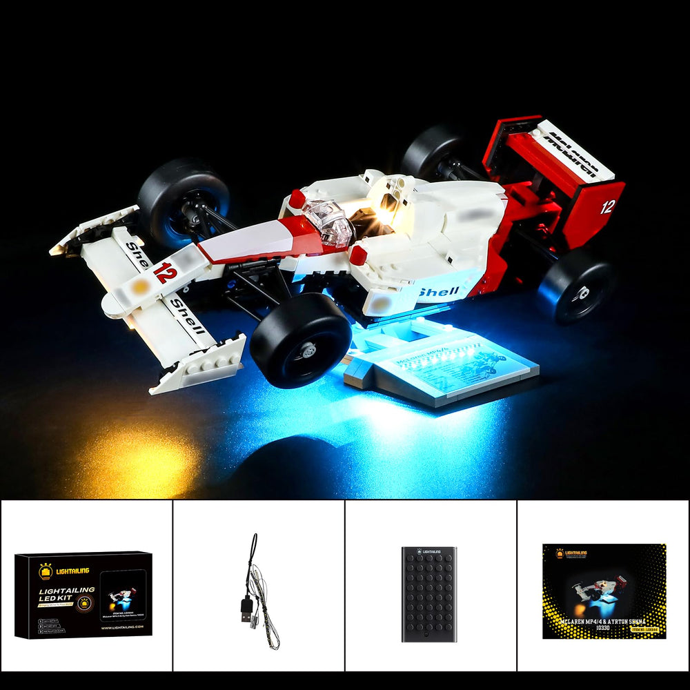 Lightailing McLaren MP4/4 LED kit installation guide helps setup.