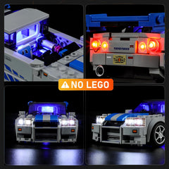 LIGHTAILING Nissan Skyline GT-R34 LED kit USB light for vivid brick illumination