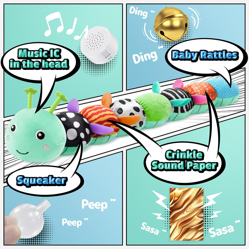 LIGHTDESIRE caterpillar body segments emit varied sounds for sensory exploration.