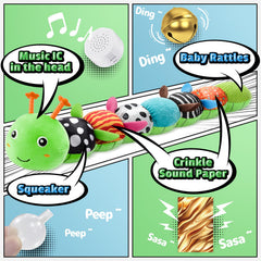 LIGHTDESIRE caterpillar body segments emit three sounds for interactive play