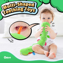 LIGHTDESIRE caterpillar car-seat toy shown in stroller setup supporting multisensory play
