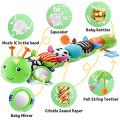 LIGHTDESIRE Caterpillar neck features a mirror for self-discovery during play