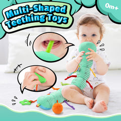 LIGHTDESIRE teething-crinkle textures soothe gums during sensory exploration