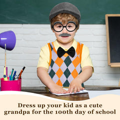 Liitrsh costume set 100 days props, complete dress-up kit for school celebrations and Halloween.