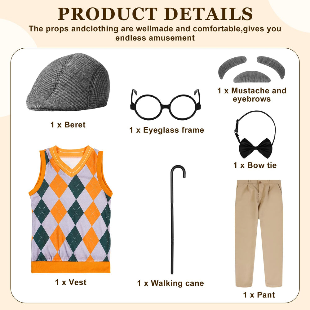 Liitrsh grandpa costume beret, completes retro look for school events and parties.