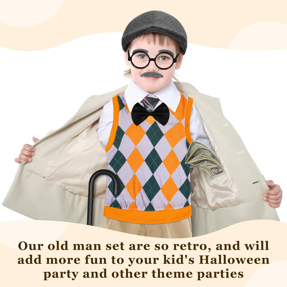 Liitrsh eyeglasses frame, black accessory to enhance vintage grandpa disguise.