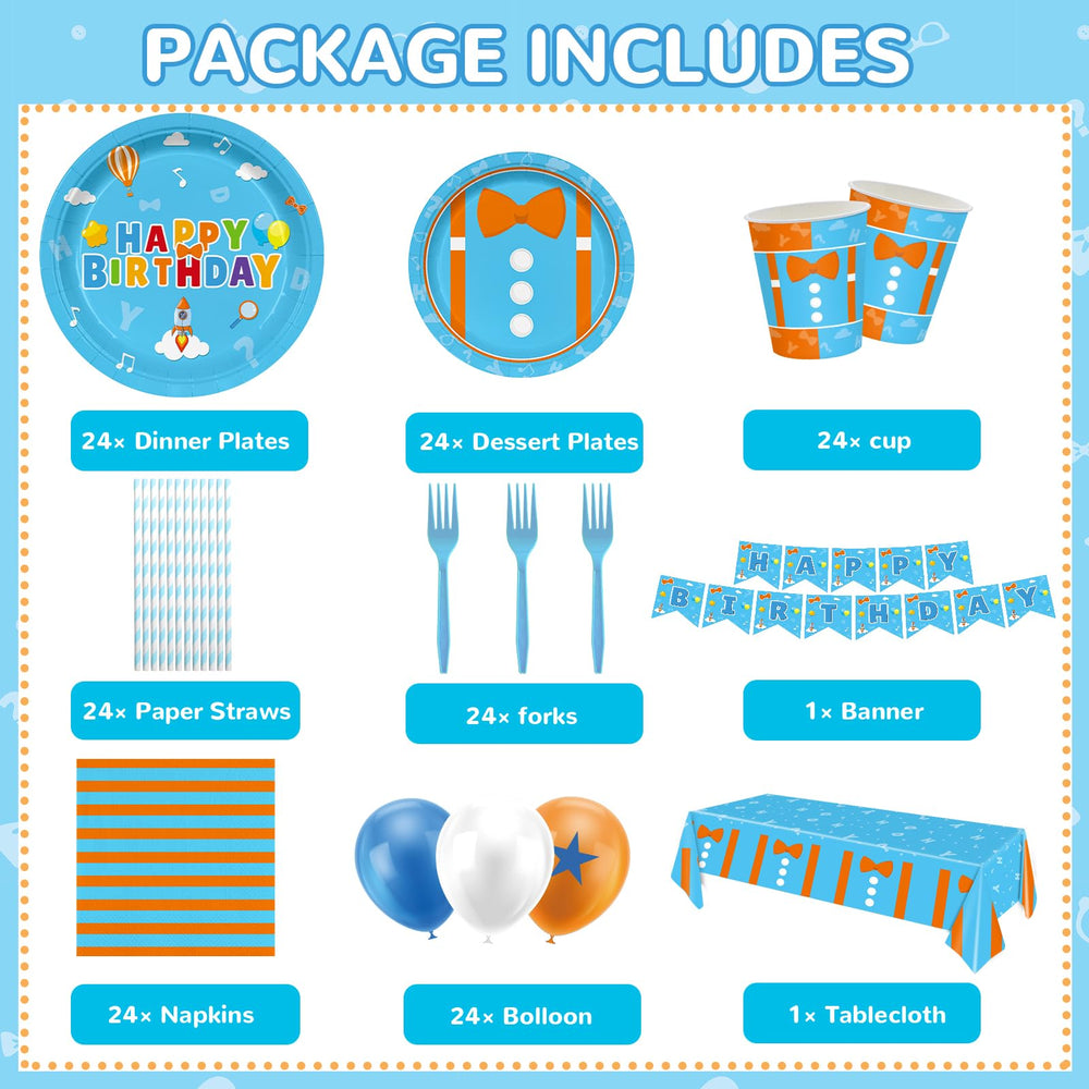 Likuyve napkins feature blue and orange classroom motif
