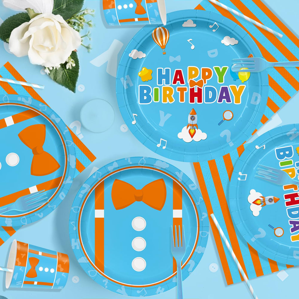 Likuyve tablecloth and banner set the party theme