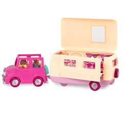 Colorful dining area and tiny table for pretend meals