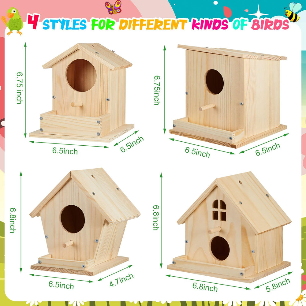 Liliful birdhouse kit paints and brushes for vibrant DIY designs