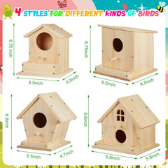 Liliful birdhouse kit wood pieces show sturdy components for lasting DIY builds.