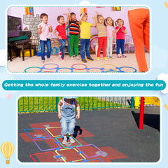 Liliful hopscotch setup in minutes for indoor or outdoor activity