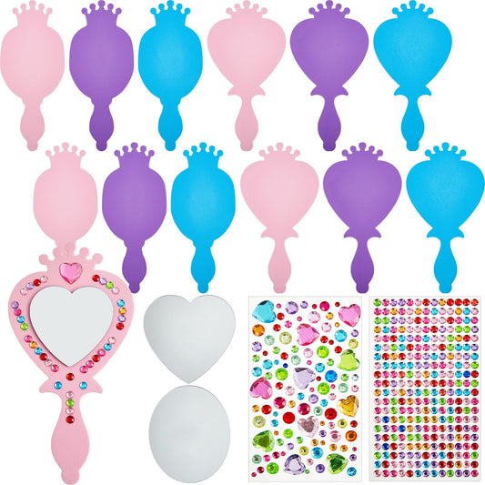Liliful princess foam mirrors in heart and oval shapes for DIY party decor.