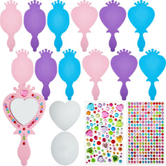 Liliful princess foam mirrors in heart and oval shapes for DIY party decor.