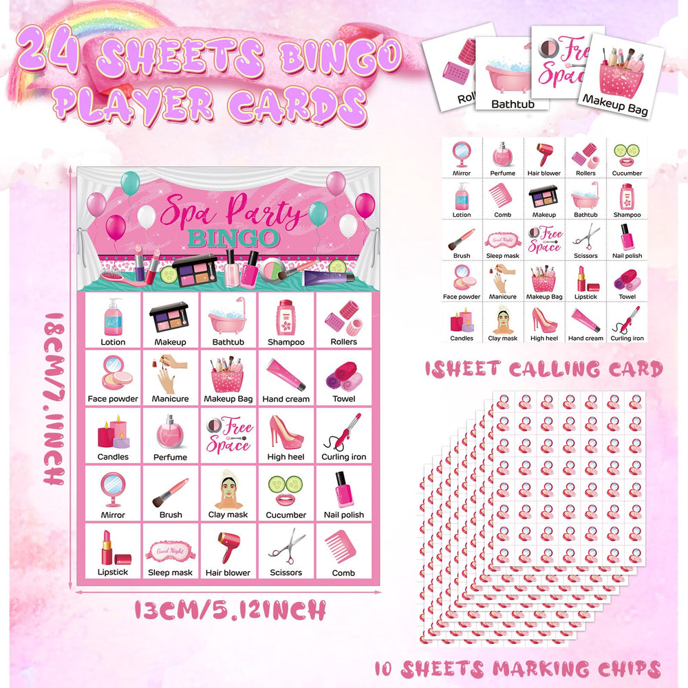 Liliful spa party bingo markers provide clear coverage for quick marking