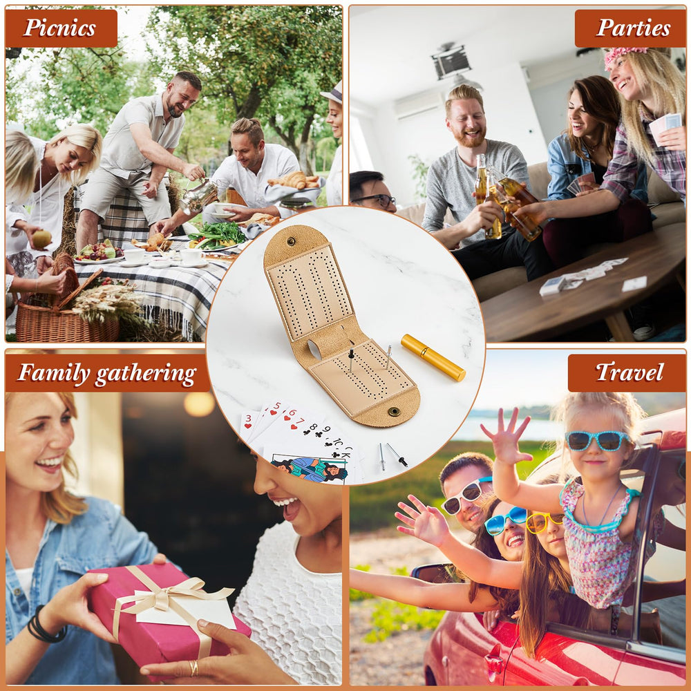 Liliful travel cribbage board set gift ready for game night travelers