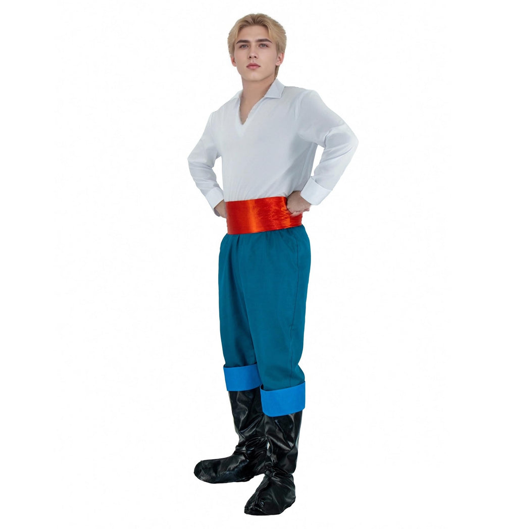 LILLIWEEN Prince Eric costume shoe covers finish the royal look for adult cosplay.